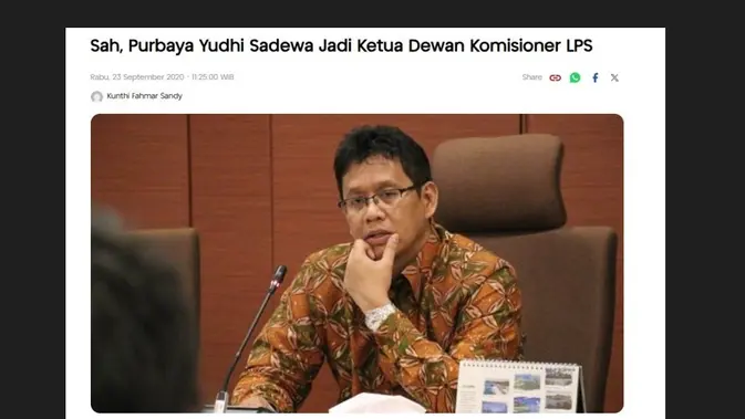 Cek Fakta Liputan6.com menemukan klaim video Purbaya bagikan dana bantuan uang Rp 100 Juta dengan tebak nama kota