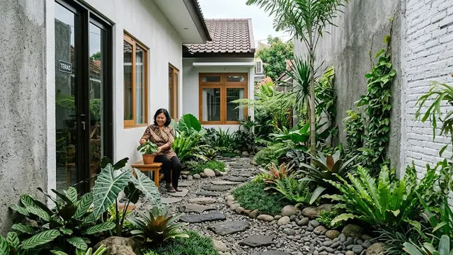 6 Inspirasi Taman Hijau di Sela Rumah, Sulap Lahan Sempit Jadi Lebih Asri