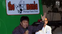 Direktur Persija, Gede Widiade memberi arahan saat pertemuan bersama manajemen dan pemain serta perwakilan suporter Persija di Jakarta, Senin (19/6). Pertemuan mengedukasi para suporter Persija, (Liputan6.com/Helmi Fithriansyah)