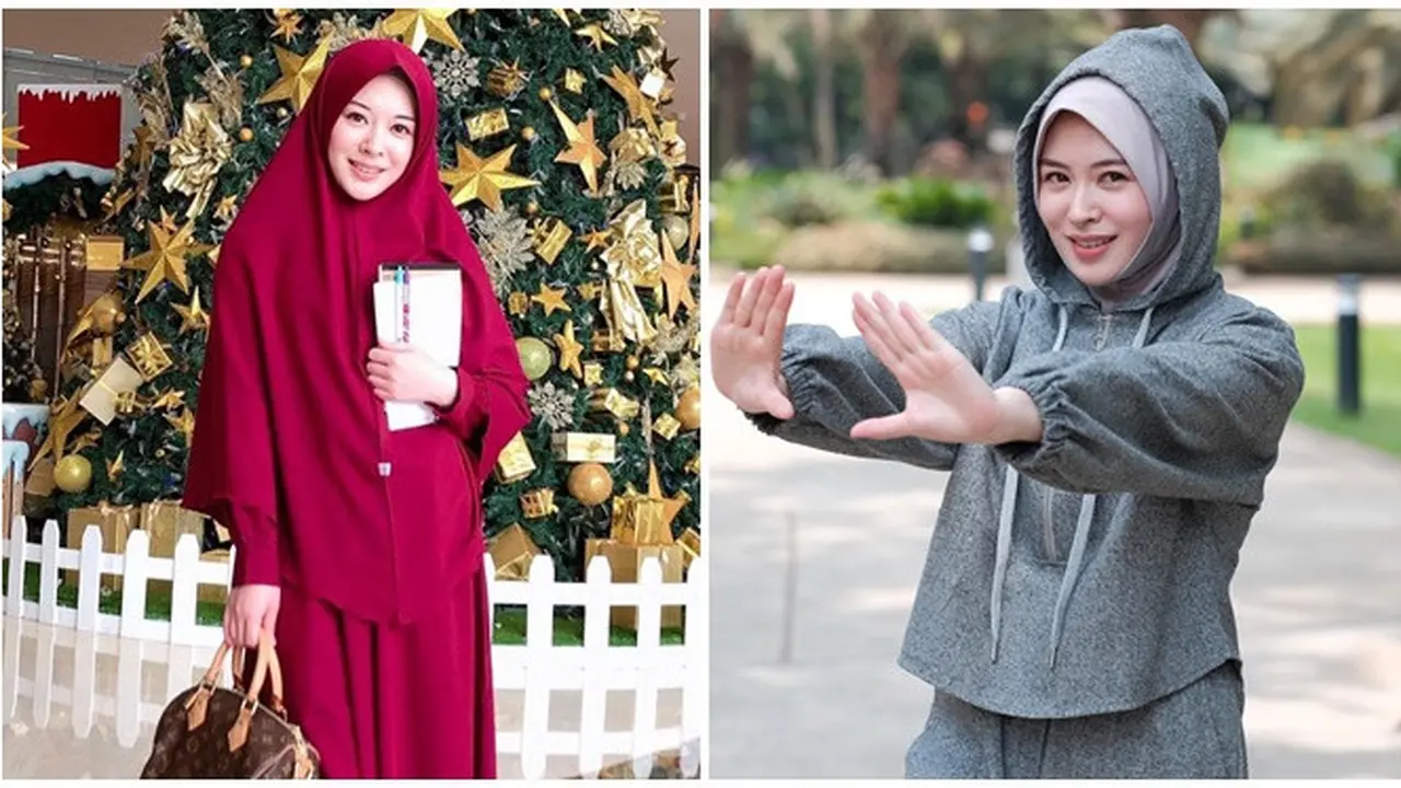 6 Potret Gaya Hijab Ayana Moon, Mulai dari Syari hingga Jilbab Sporty