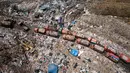 TPST Bantar Gebang menerima lebih dari 7.500 ton sampah dari Jakarta, Bekasi, dan sekitarnya. (Yasuyoshi CHIBA/AFP)