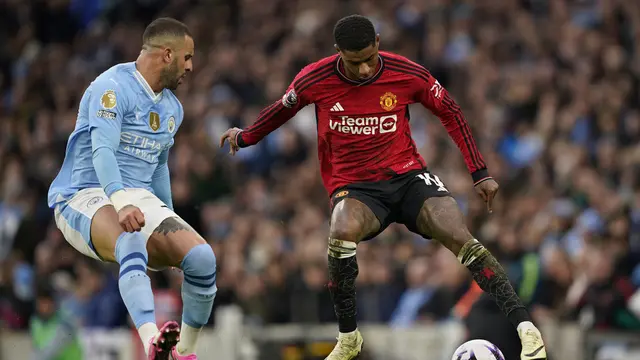 FOTO Marcus Rashford dan Kyle Walker