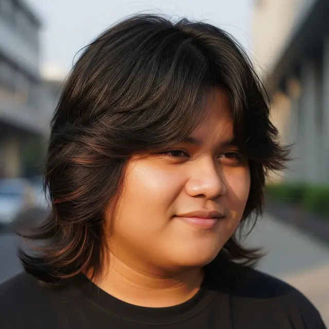 Model Rambut Panjang Pria Gemuk yang Stylish