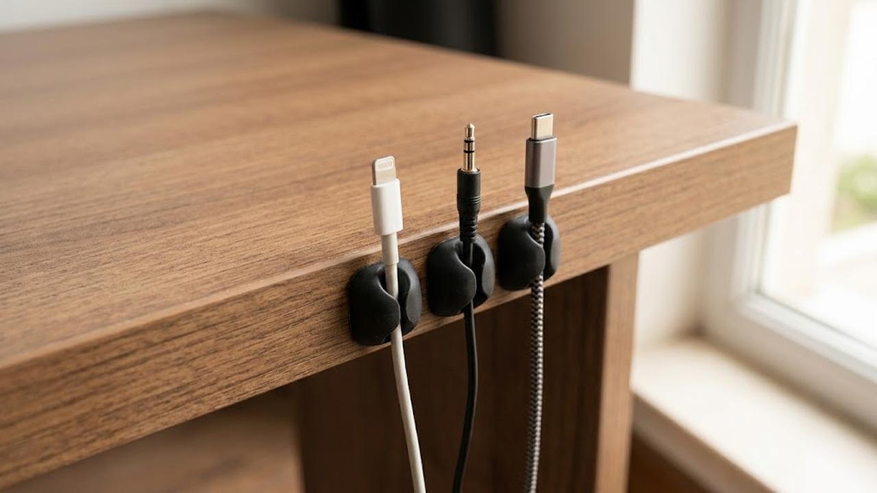 Klip Kabel di Tepi Meja