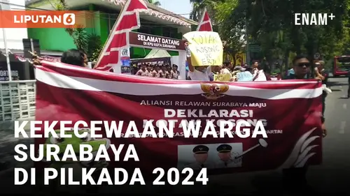 VIDEO: Dinilai Bobrok, Warga Surabaya Kampanye Pilih Kotak Kosong