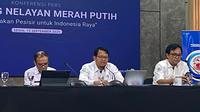 Direktur Perlindungan dan Pemberdayaan Nelayan, Mahrus, dalam acara Konferensi Pers Pembangunan Kampung Nelayan Merah Putih 2025
