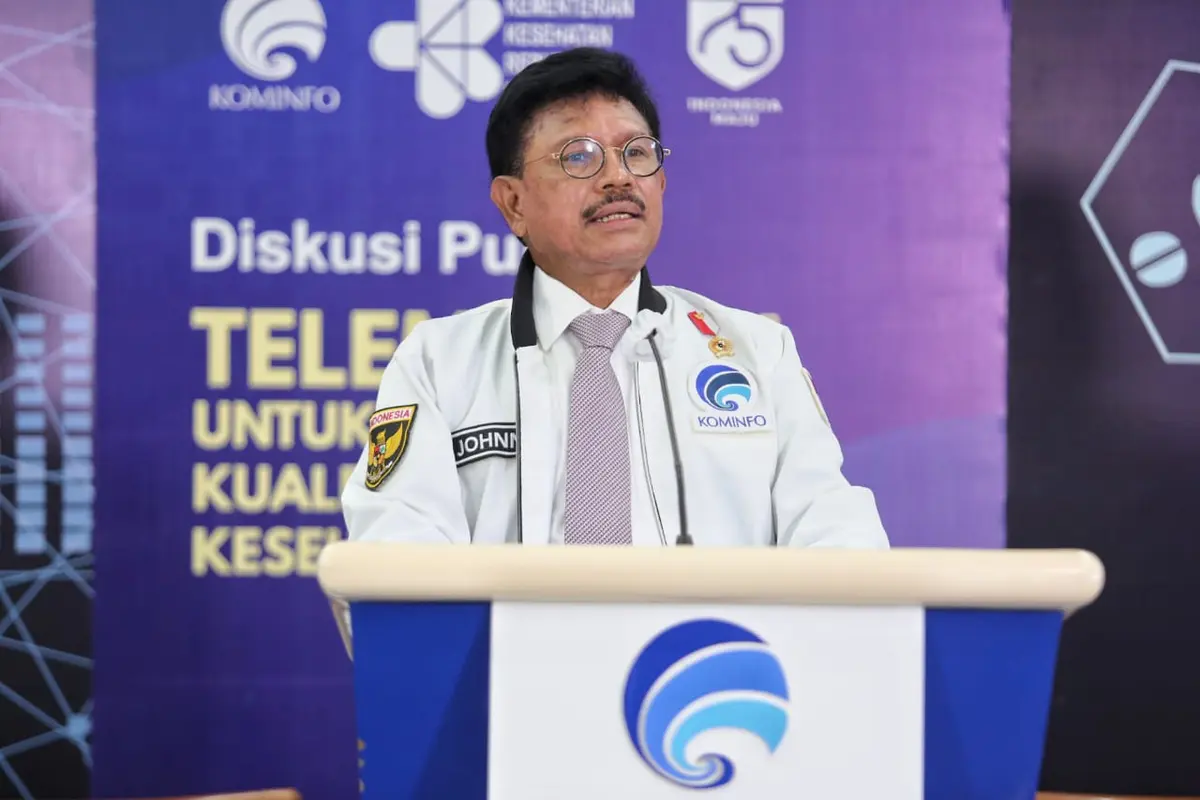 Menteri Komunikasi dan Informatika Johnny G. Platte.