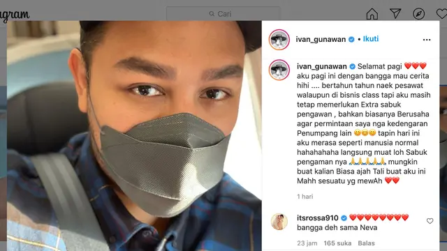 Unggahan Ivan Gunawan.