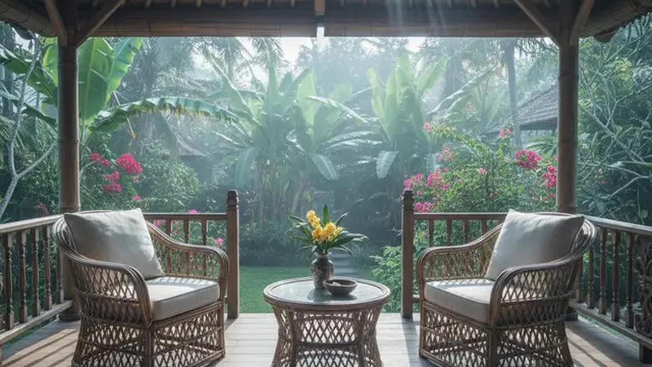 7 Desain Teras Rumah Tropis Bahan Bambu ala Vila Bali, Serasa Liburan Setiap Hari