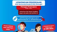 Dinas Perhubungan Jateng Buka Lowongan Kerja (Intagram/@brttransjateng)