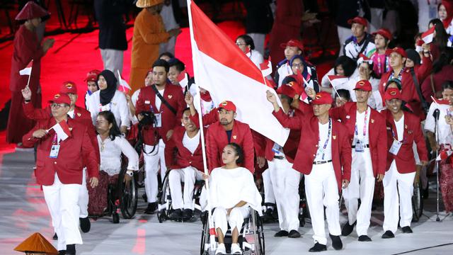 Parade Atlet Para Games Indonesia Meriahkan Pembukaan Asian Para Games 2018