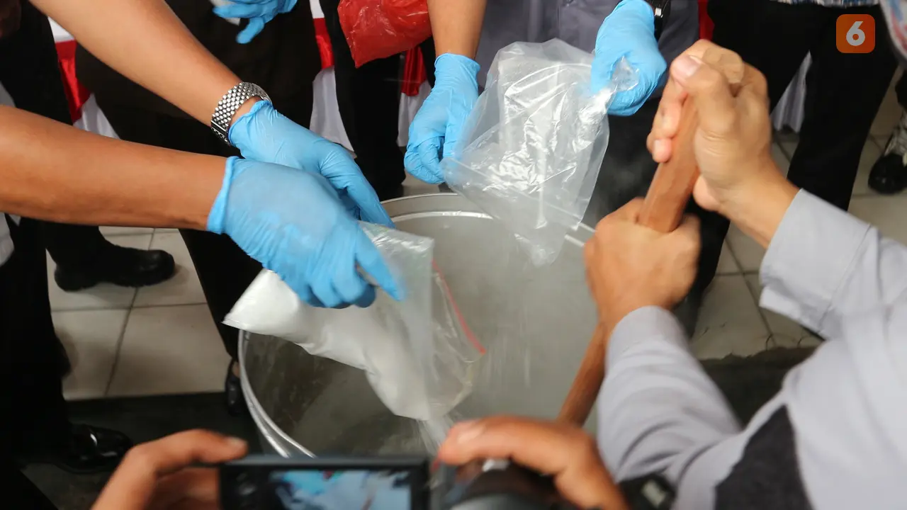 pemusnahan barang bukti sabu oleh polda sulteng
