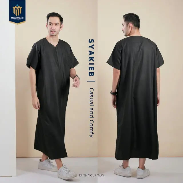 Gamis Lengan Pendek Muslimmadani Series Syakieb