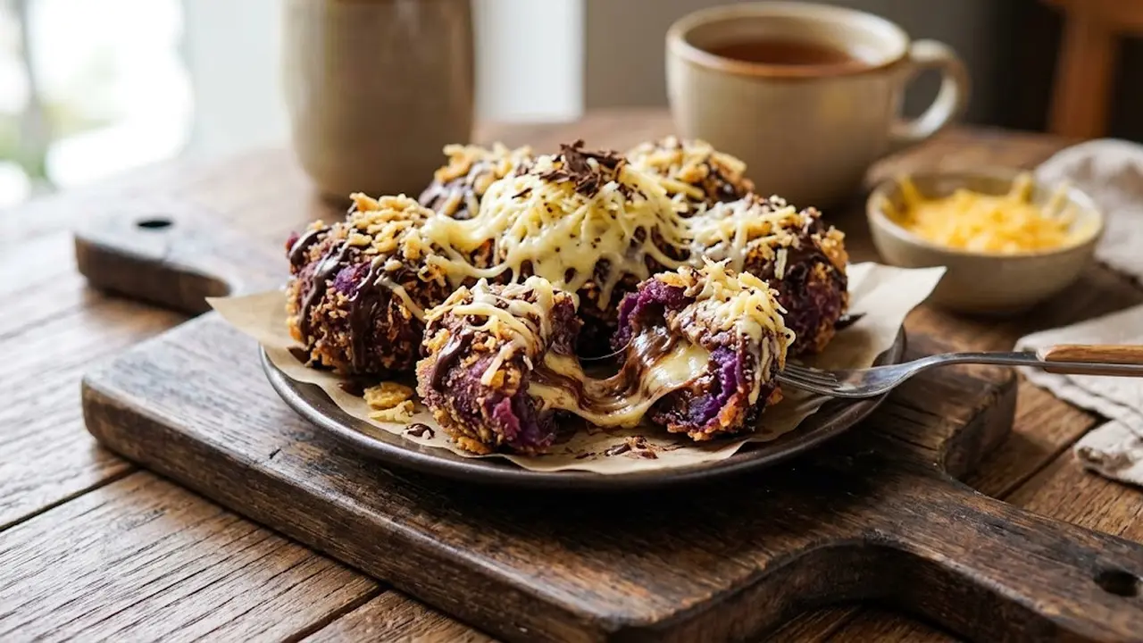 Resep Ubi Ungu Cokelat Keju