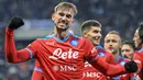 Fabian Ruiz. Gelandang tengah asal Spanyol berusia 25 tahun yang kini menjalani musim keempatnya bersama Napoli ini kini berbanderol 55 juta euro, mengalami kenaikan 10 juta euro dari sebelumnya 45 juta euro. Musim ini ia telah mencetak 5 gol dari 18 laga di semua ajang. (AFP/Alberto Pizzoli)