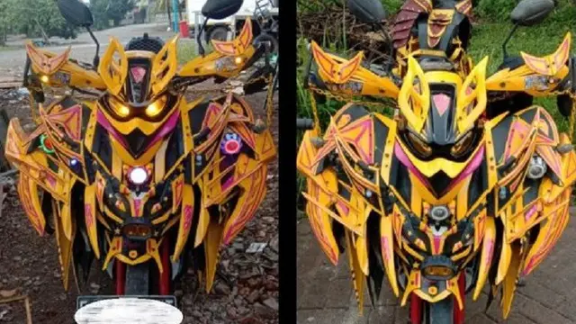 Modifikasi Motor Antimainstream, Warganet: Mirip Bumblebee