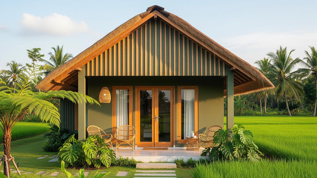 8 Inspirasi Model Rumah Minimalis Desa dengan Kombinasi Tembok dan Kayu Alami yang Memukau