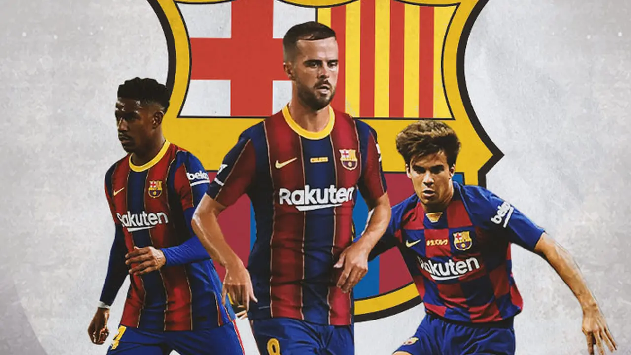 Barcelona - Junior Firpo, Miralem Pjanić, Riqui Puig