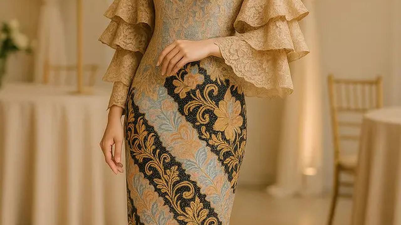 8 Model Batik Brokat Kombinasi Lengan Kupu Kupu Terbaru 2025, Anggun dan Modern