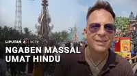 Prosesi sakral ngaben massal warga Desa Balinuraga, Kabupaten Lampung Selatan, Lampung, menjadi gelaran terbesar di nusantara. Ribuan warga tumpah ruah menyambut pembakaran ratusan bale tajuk yang berisi jenazah.