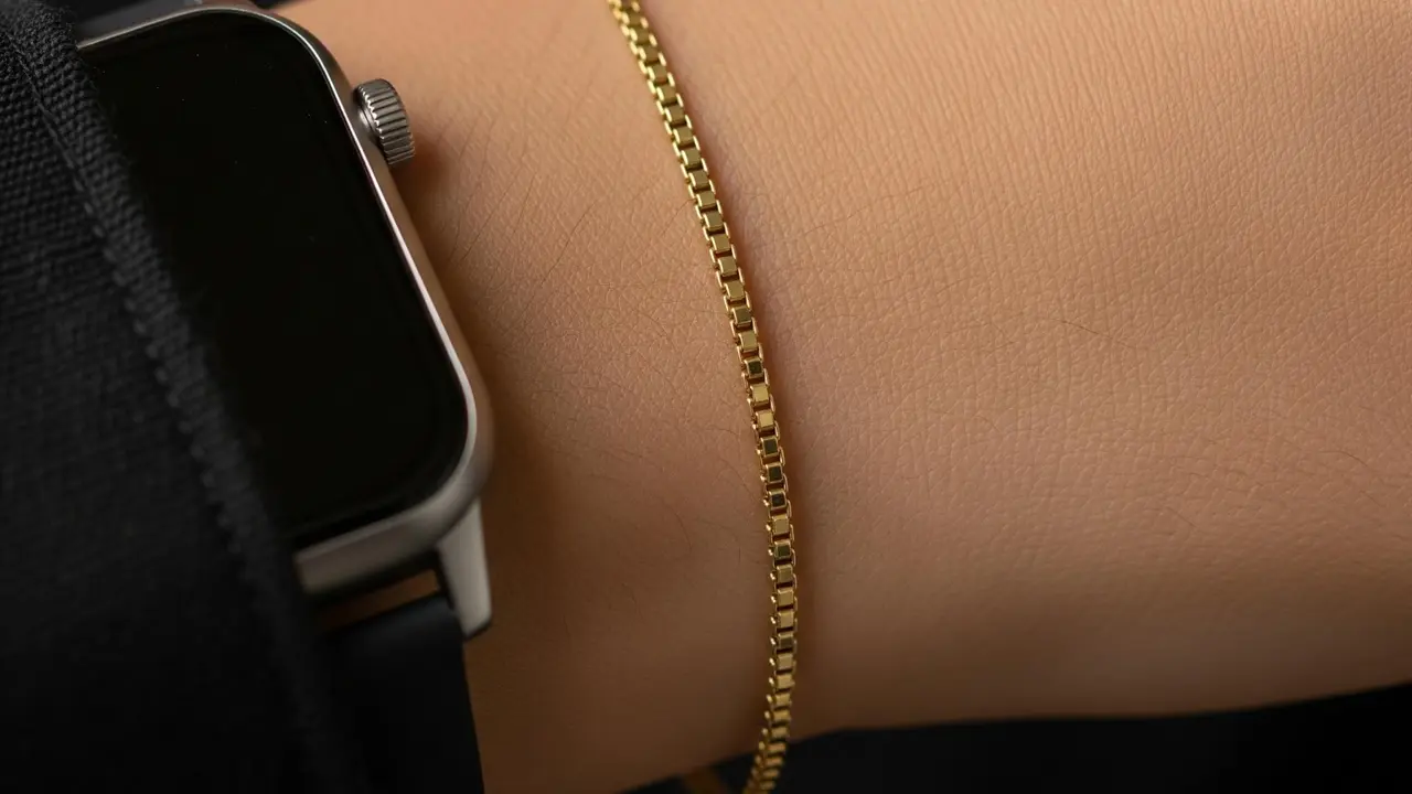 Model Gelang Emas Tipis Rantai Kecil