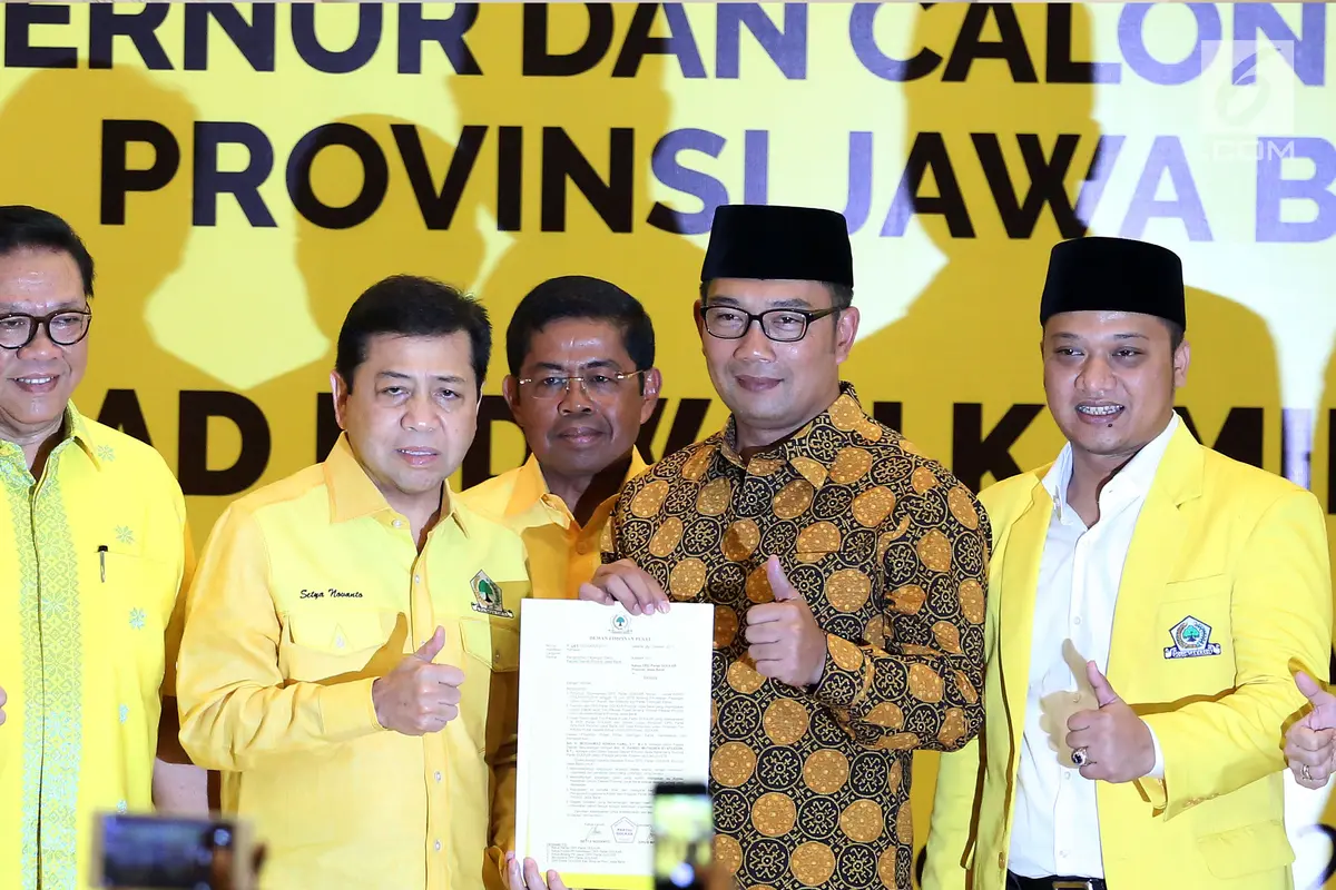 Golkar Resmi Usung Ridwan Kamil dan Daniel Mutaqien