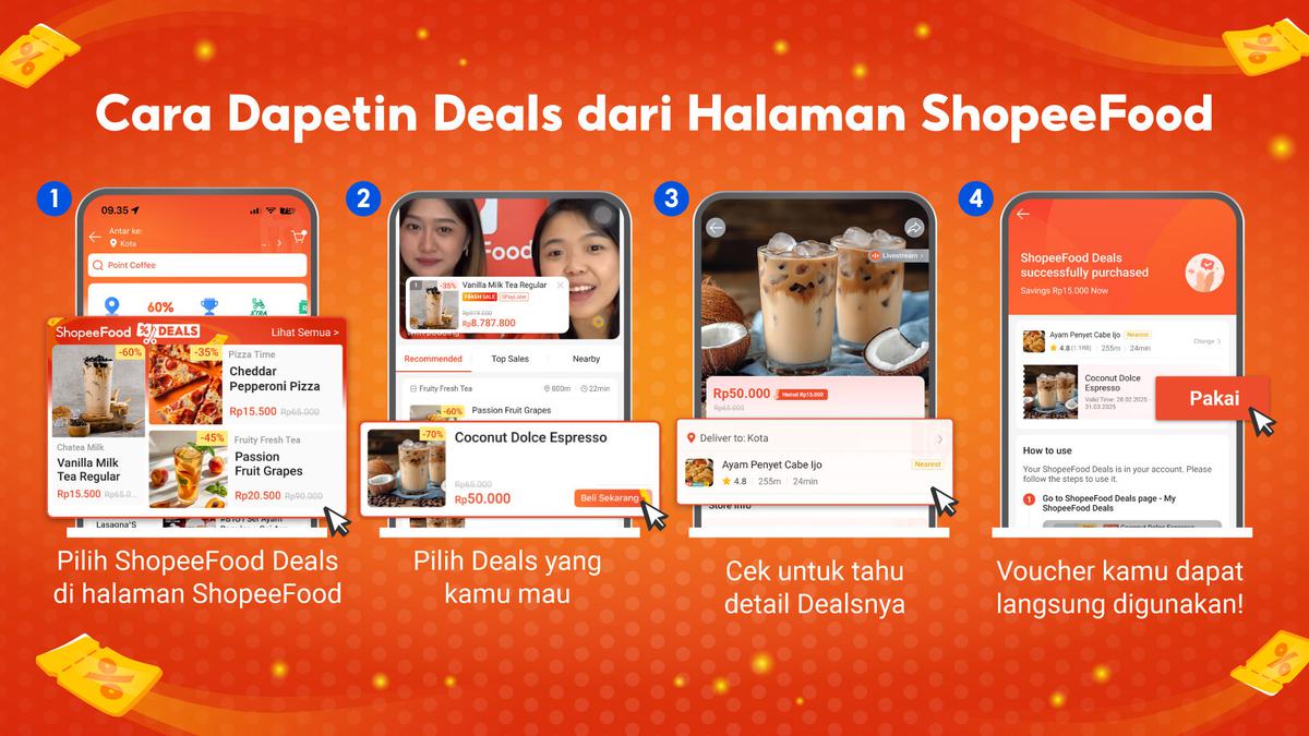 Cara mendapatkan Deals dari halaman ShopeeFood