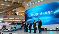 Wuling Motors resmi meluncurkan mobil listrik terbarunya, Cloud EV di Indonesia. (Liputan6.com/Arief Aszhari)