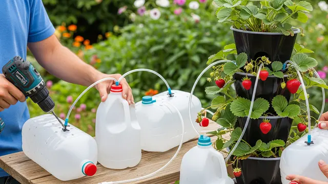 Cara Membuat Menara Strawberry dari Galon Bekas/AI Generated