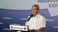Juru Bicara Penanganan COVID-19 di Indonesia, Achmad Yurianto saat konferensi pers Corona di  Graha BNPB, Jakarta, Kamis (16/4/2020). (Dok Badan Nasional Penanggulangan Bencana/BNPB)