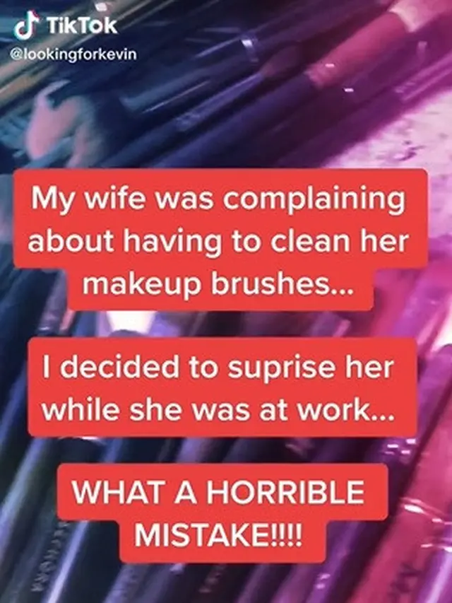suami salah cuci kuas makeup