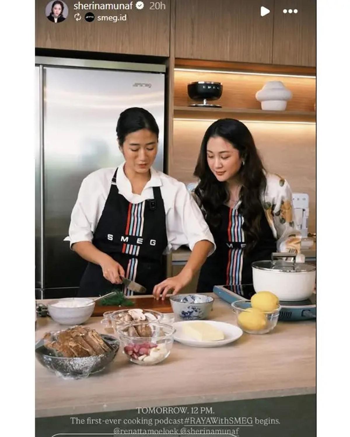 6 Potret Keseruan Sherina Munaf dan Chef Renatta Masak Bareng, Bikin Turkish Eggs