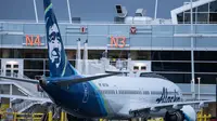 Pesawat Boeing 737 MAX 9 digunakan oleh maskapai Alaska Airlines. (dok. STEPHEN BRASHEAR / GETTY IMAGES NORTH AMERICA / Getty Images via AFP)