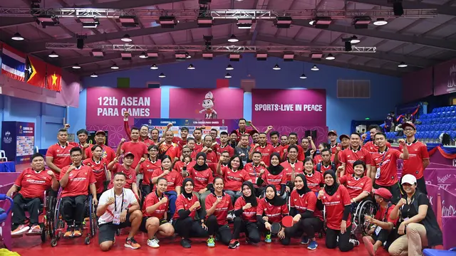 FOTO Tim Para Tenis Meja Indonesia