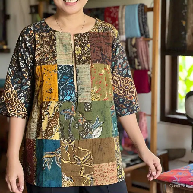 Tunik Batik Patchwork