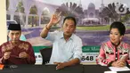 Direktur Komunikasi PT. Lippo Karawaci Danang Kemayan Jati (tengah) memberi keterangan pers perihal pemakaman Raudlatul Jannah Memorial Park di Jakarta, Selasa (3/12/2019). PT Lippo Karawaci Tbk memperkenalkan taman pemakaman untuk umat muslim di Karawang, seluas 50 ha. (Liputan6.com/Fery Pradolo)