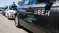 Ilustrasi mobil self driving yang dimiliki Uber. Foto diambil pada September 13, 2016,  (ANGELO MERENDINO / AFP)