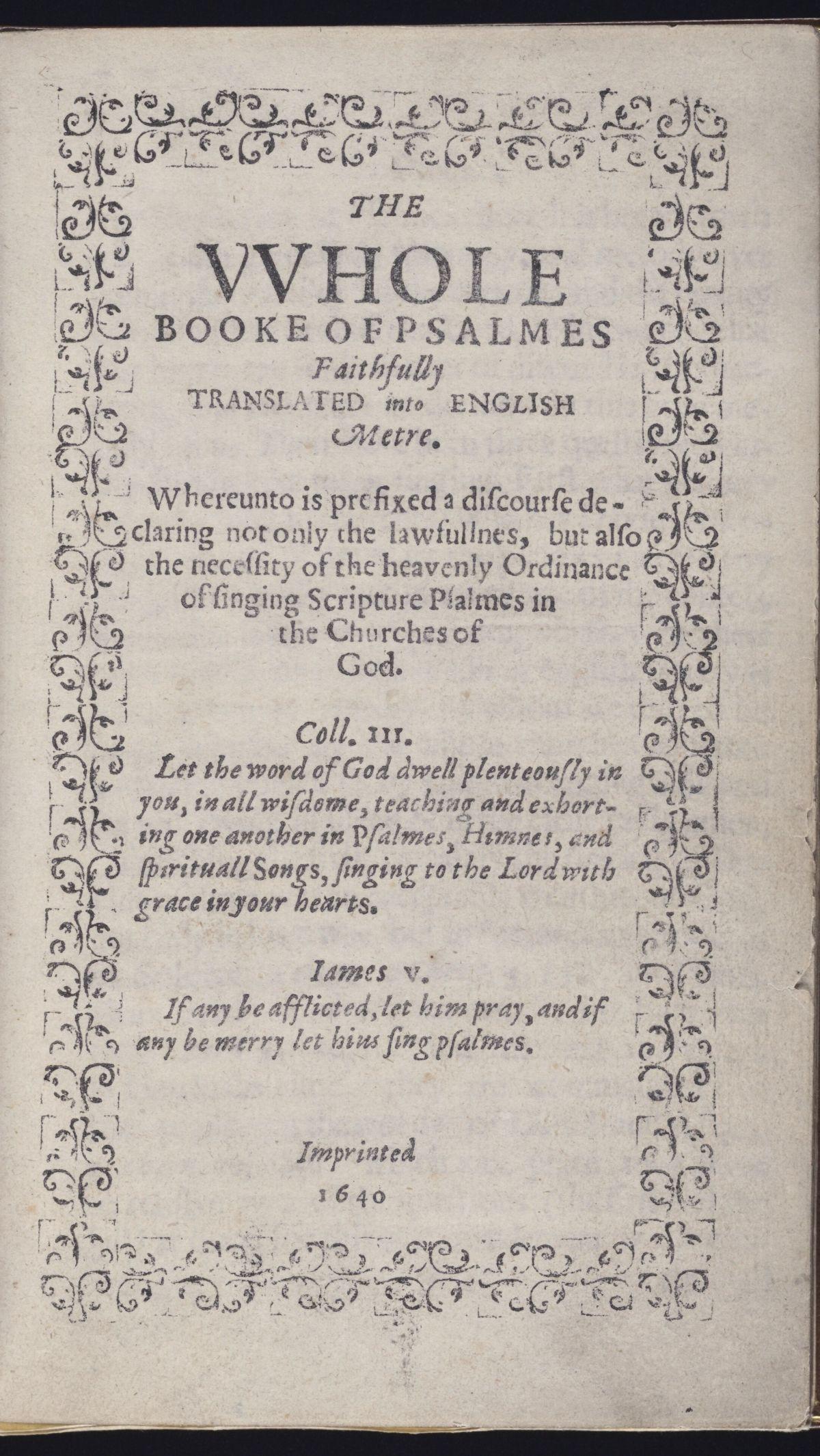 7. Bay Psalm Book<br>