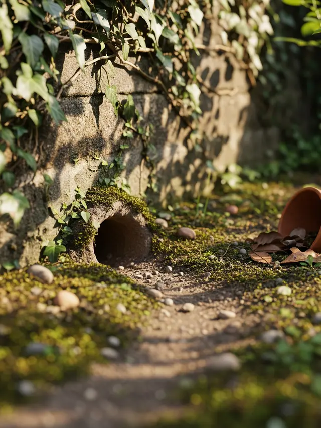 Lubang Tikus di Kebun Belakang Rumah (Image by Gemini AI)