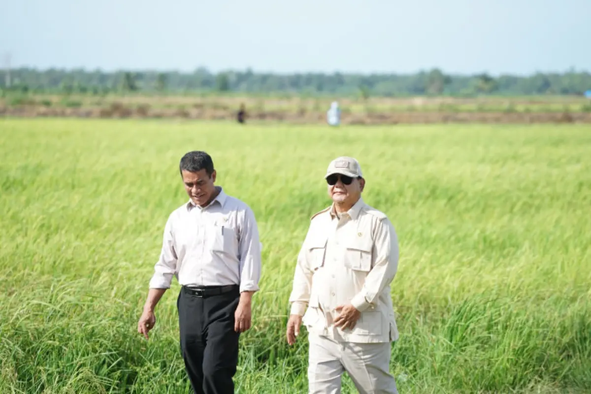 Presiden Prabowo Subianto dan Menteri Pertanian Andi Amran Sulaiman (pertanian.go.id)