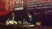 Luhut Binsar Panjaitan mengatakan bahwa pemerintah RI akan memamerkan program E-Katalog di forum G20 (Liputan6.com/Teddy Tri Setio Berty)
