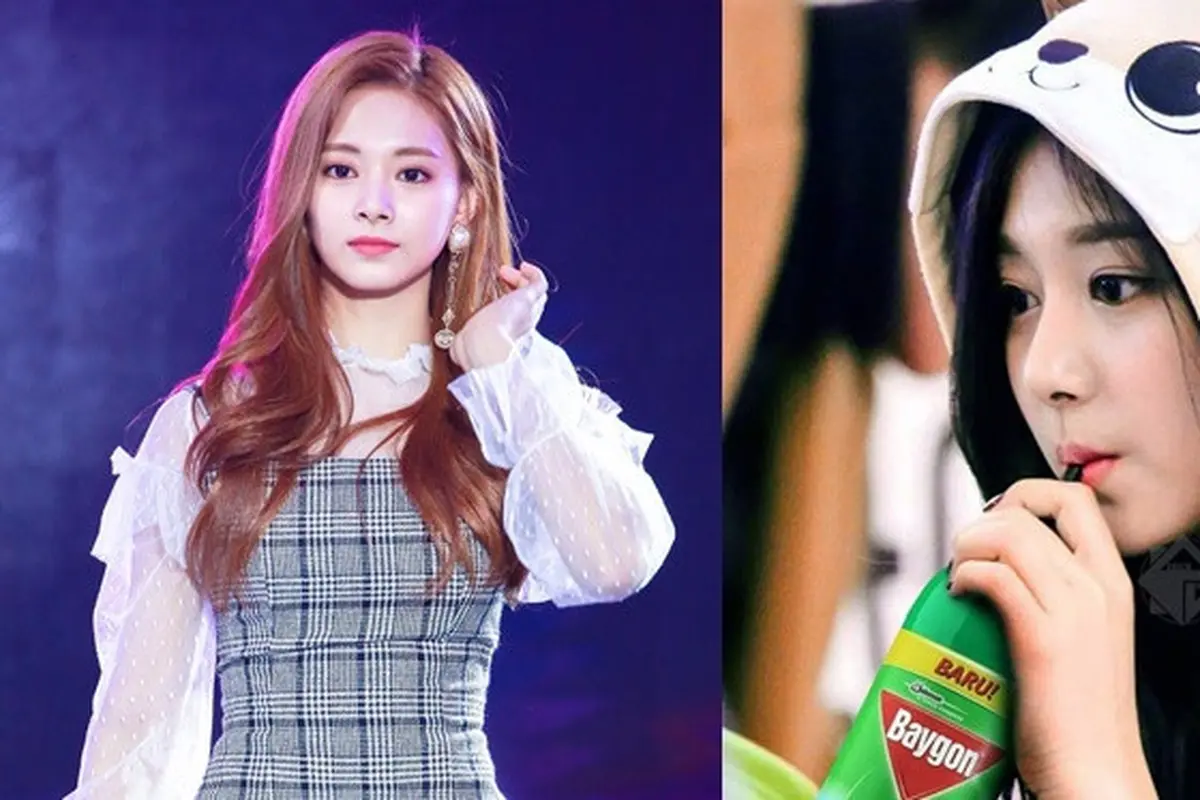 6 Foto Editan Nyeleneh Tzuyu TWICE Lagi Minum Ini Bikin Tepuk Jidat