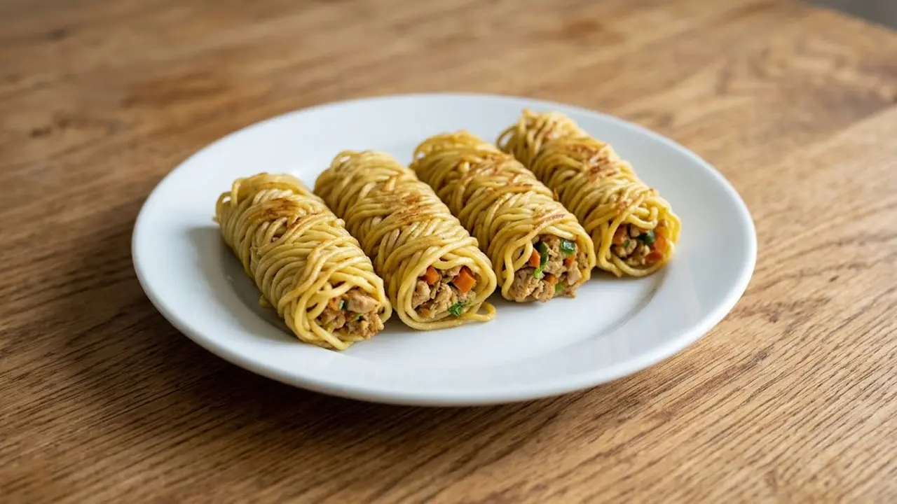 Resep Mie Gulung Isi Daging