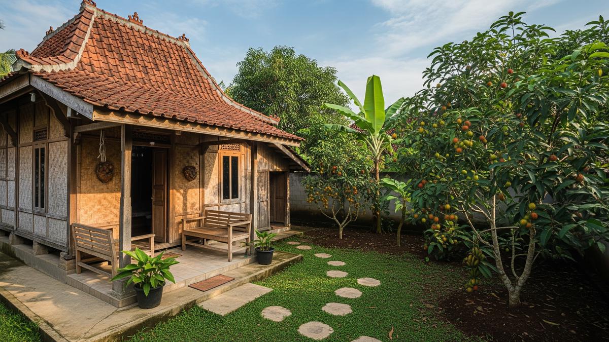 9 Desain Rumah Pedesaan dengan Kebun Buah di Sudut Lahan, Harmoni Alami