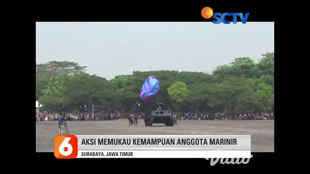 Korps Marinir Angkatan Laut, Jum'at (15/11) merayakan ulang tahunnya yang ke-74. HUT Korps Marinir digelar di Bhumi Marinir, Karang Pilang, Surabaya, Jawa Timur dengan Inspektur Upacara KSAL Laksamana TNI Siwi Sukma Aji.