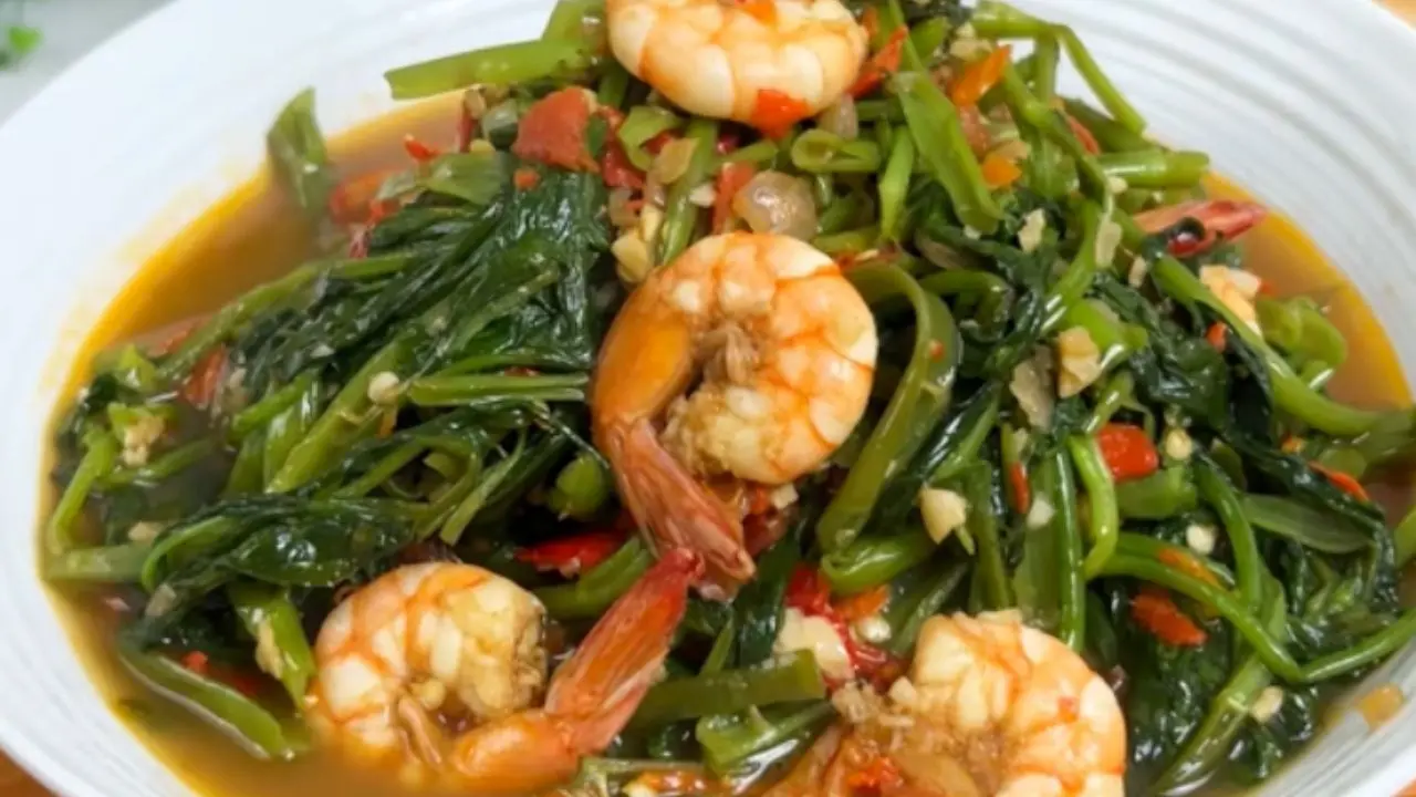 Resep Tumis Kangkung Belacan Udang.