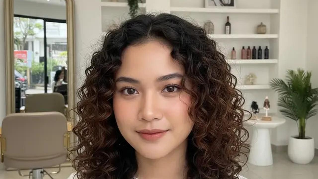 11 Gaya Rambut Keriting Medium Layer Tren Terbaru 2025, Tampil Fresh dan Rapi