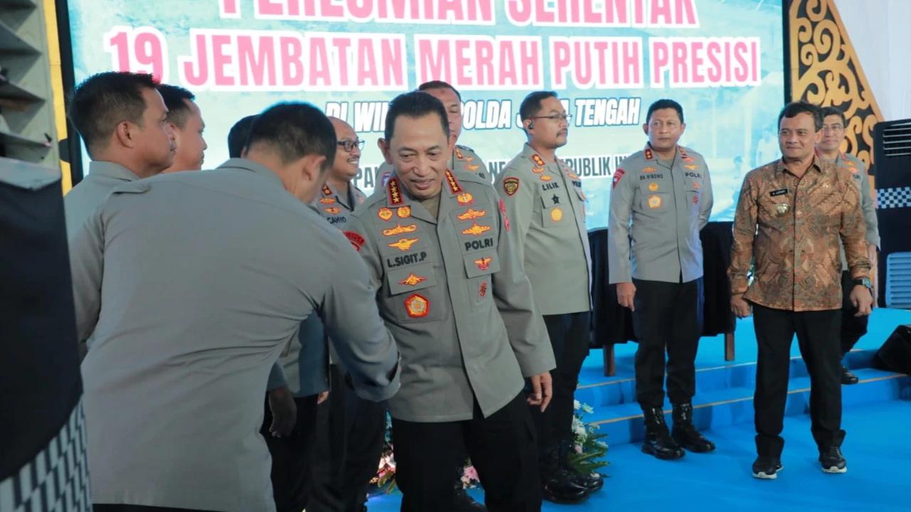 Kapolri Resmikan 19 Jembatan Merah Putih Presisi di Jawa Tengah