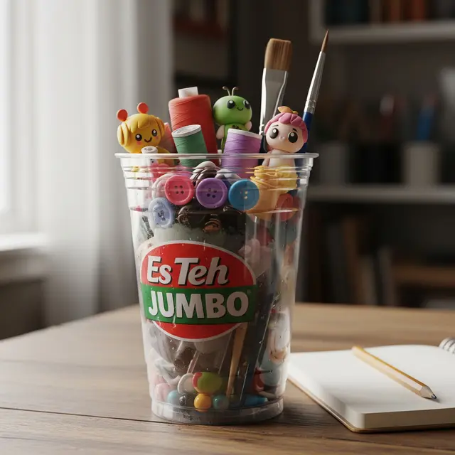 Cup Bekas Es Teh Jumbo Bisa Dimanfaatkan Jadi Apa? Ini 6 Ide Kreatifnya