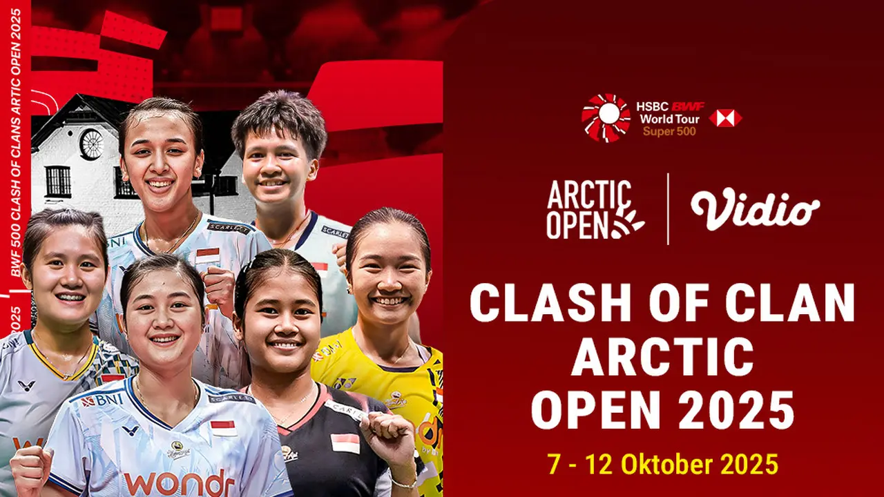 Saksikan Badminton Arctic Open 2025 eksklusif di Vidio. (dok. vidio.com)